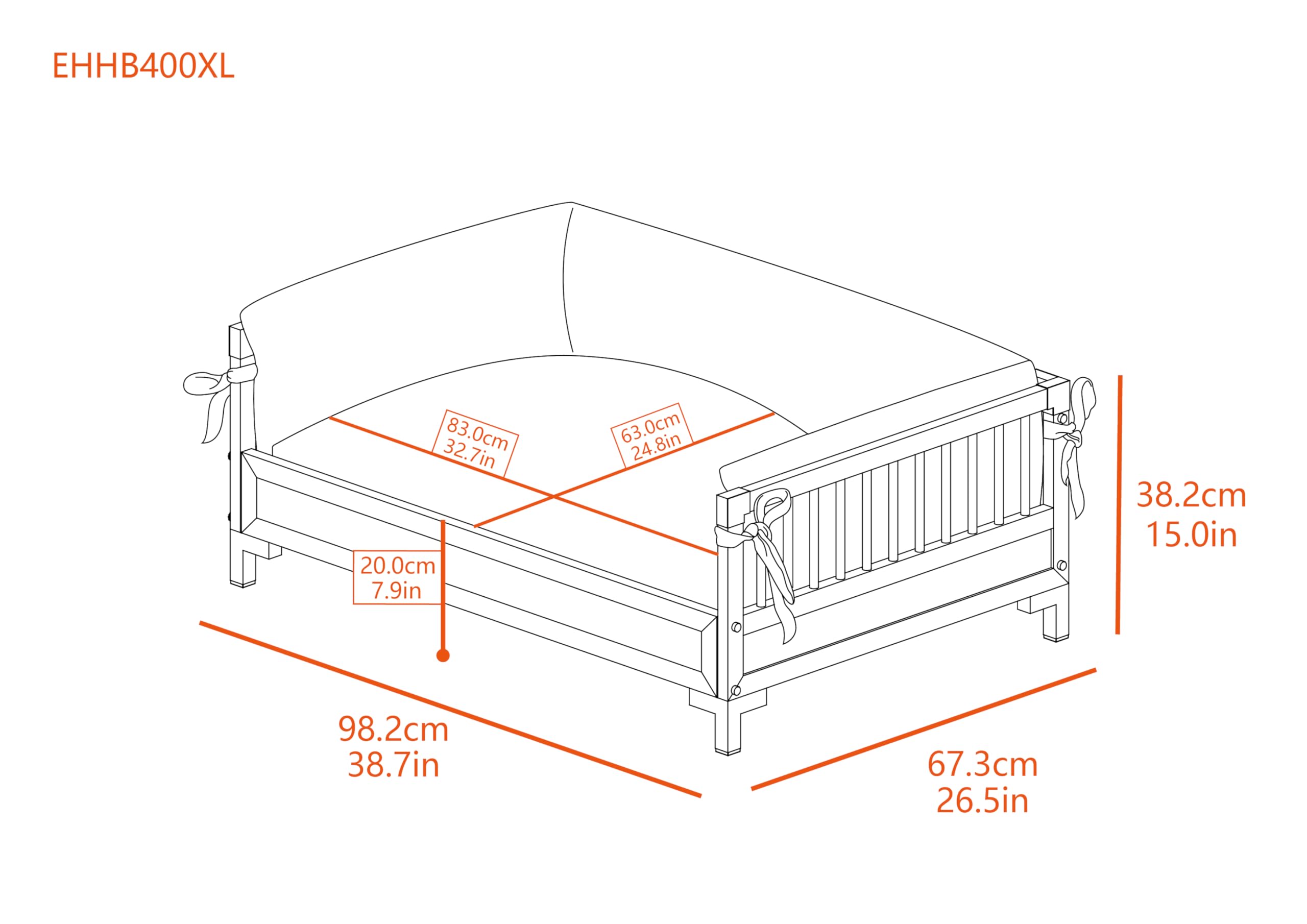 New Age Pet ECOFLEX Manhattan Raised Dog Bed with Cushion - Waterproof & Orthopedic Support for Extra Large Dogs - Espresso Brown - Perfect for Indoor & Outdoor Use in Living Room, Patio or Kennel