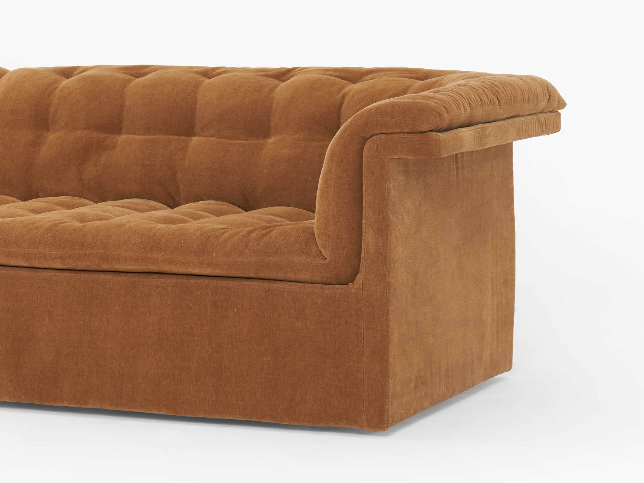 Furrow Sofa - Modern Sectional Couch for Living Room, Lounge & Office | Comfortable Upholstered Fabric Sofa with Deep Seating