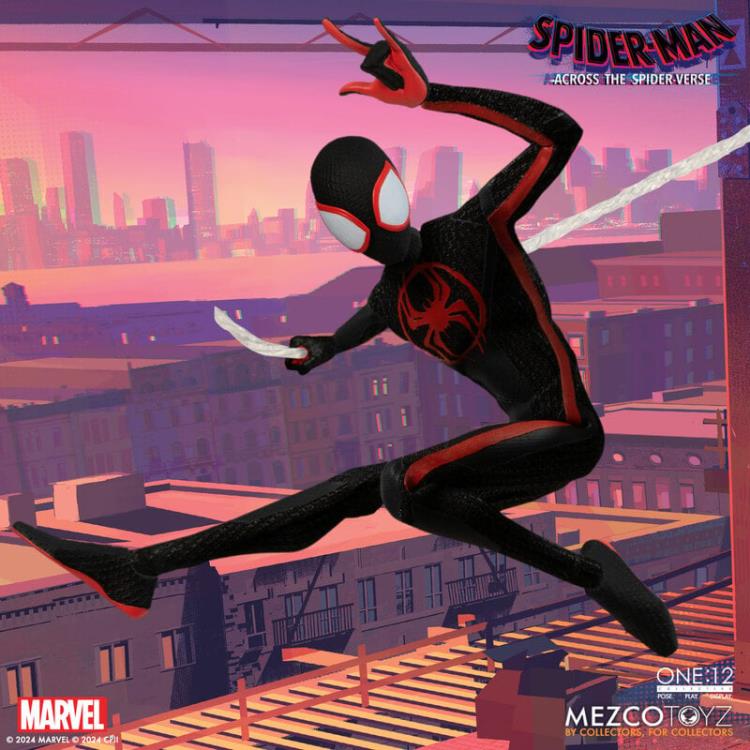 Miles Morales Spider-Man: Across the Spider-Verse One:12 Collective Action Figure - Premium Collectible for Marvel Fans & Movie Lovers - Perfect for Display, Gifts, and Comic Book Collections