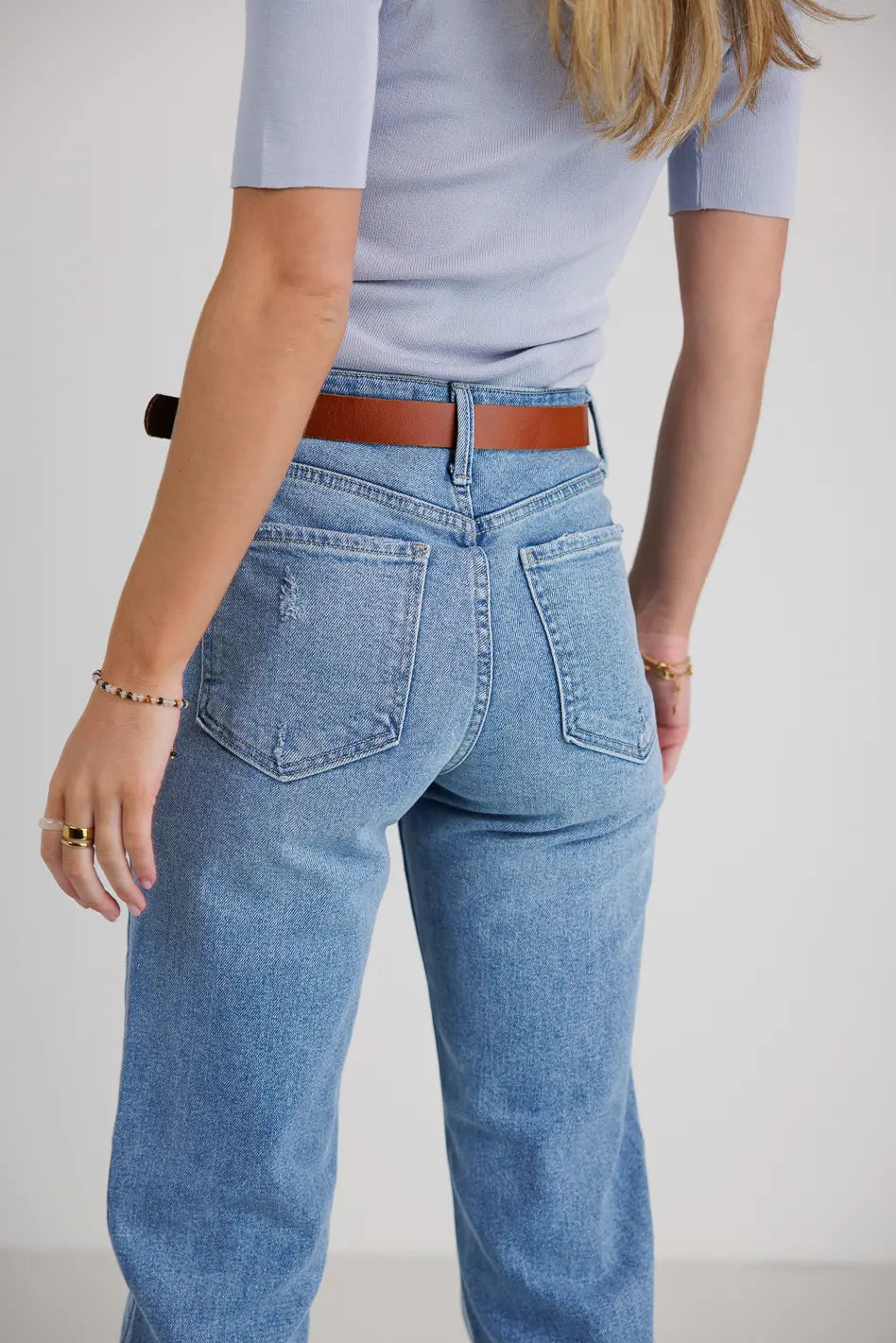 Juno Straight Leg Jeans for Women - High Waist Slim Fit Denim Pants | Perfect for Casual Wear, Office & Date Night Outfits