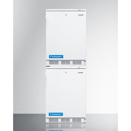 Accucold 24 Inch Wide Stacked Commercial Freezer - VT65MLSTACK | Energy Efficient Upright Deep Freezer for Restaurants, Grocery Stores & Catering Businesses