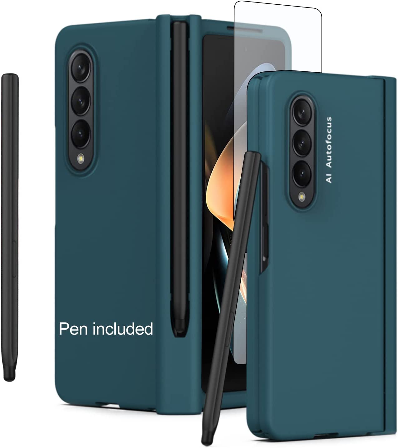 Samsung Galaxy Z Fold 4 Case with Screen Protector | 5G Compatible Clear Protective Cover | Perfect for Work, Travel & Everyday Use