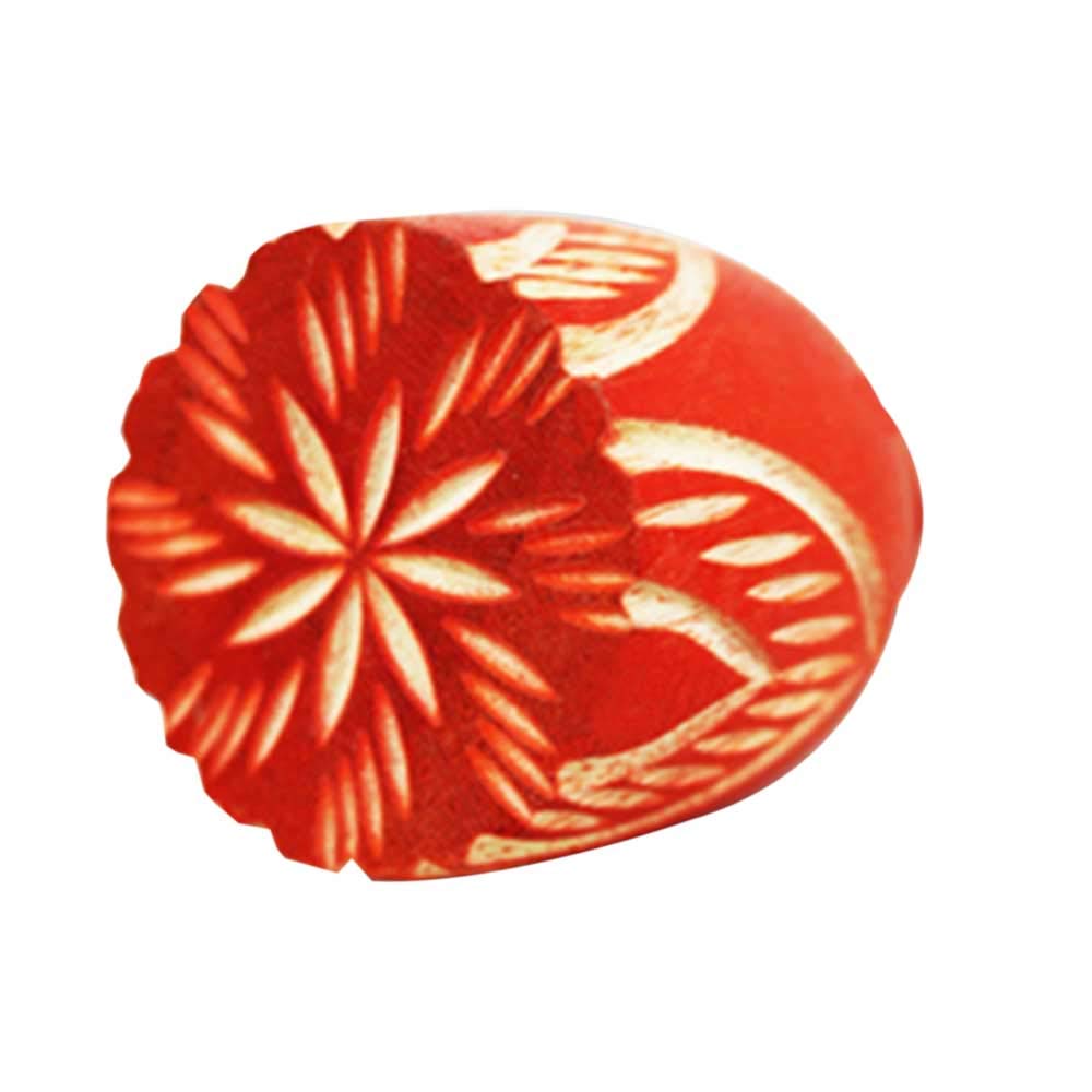 Boho Wooden Drawer Knobs - 14-Piece Orange Dresser Handles for Kitchen Cabinets & Modern Doors