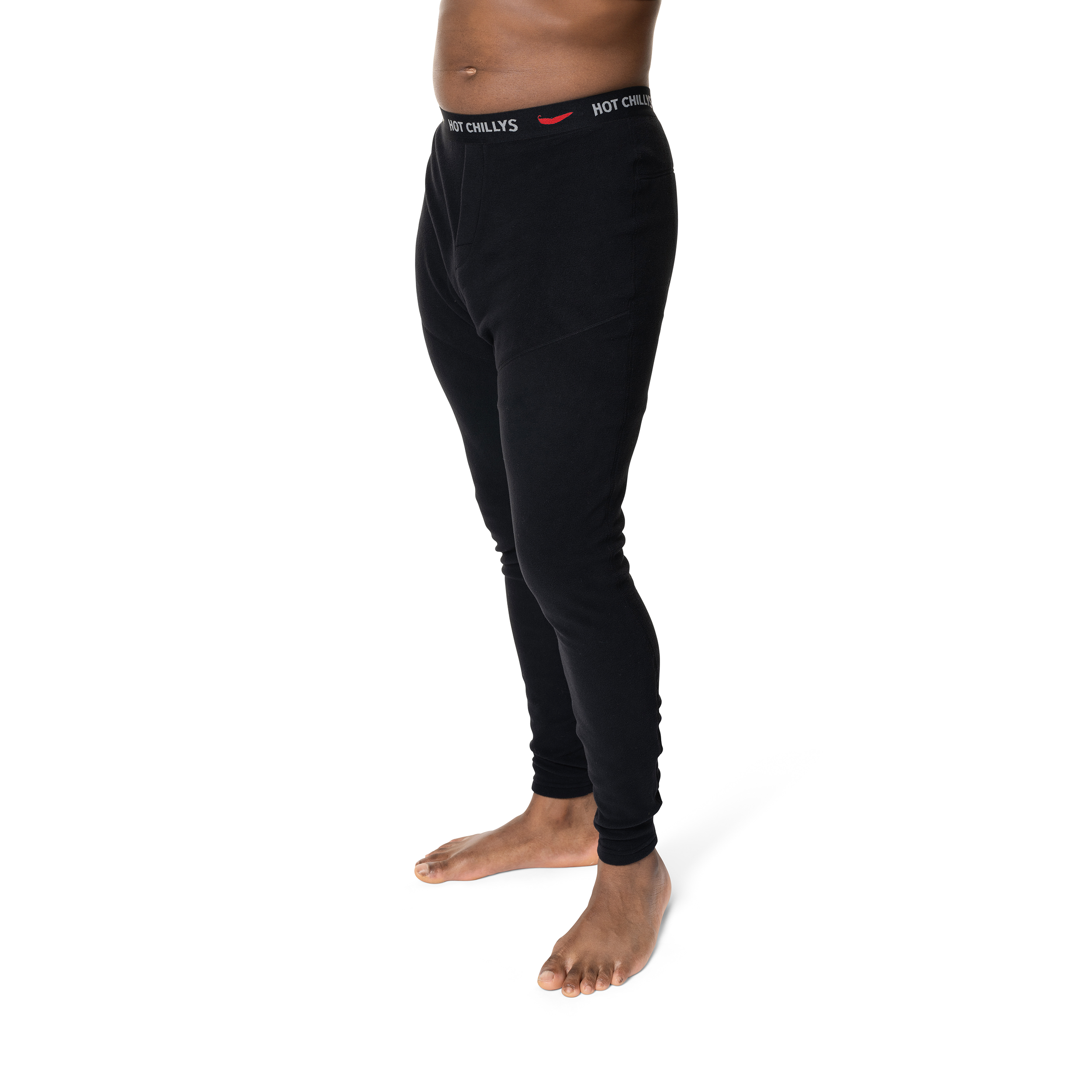 Men's La Montaña Fleece Pants - Soft & Warm Winter Thermal Bottoms for Hiking, Camping & Outdoor Activities (Black)