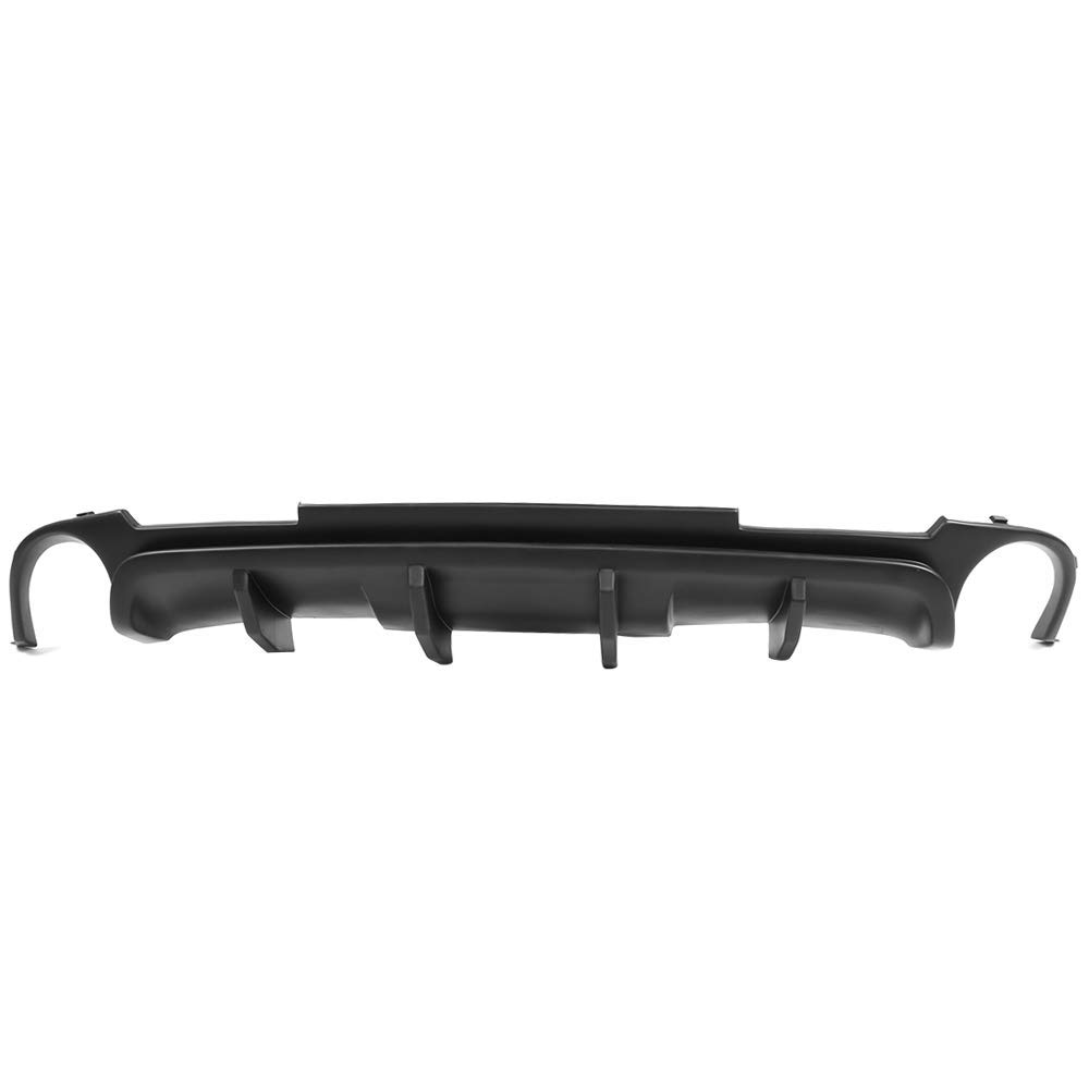 IKON MOTORSPORTS Rear Bumper Diffuser for 2013-2014 Ford Mustang | California V2 Style PP Unpainted Black Lower Bumper Lip | Aggressive Styling Upgrade for Street & Track Performance