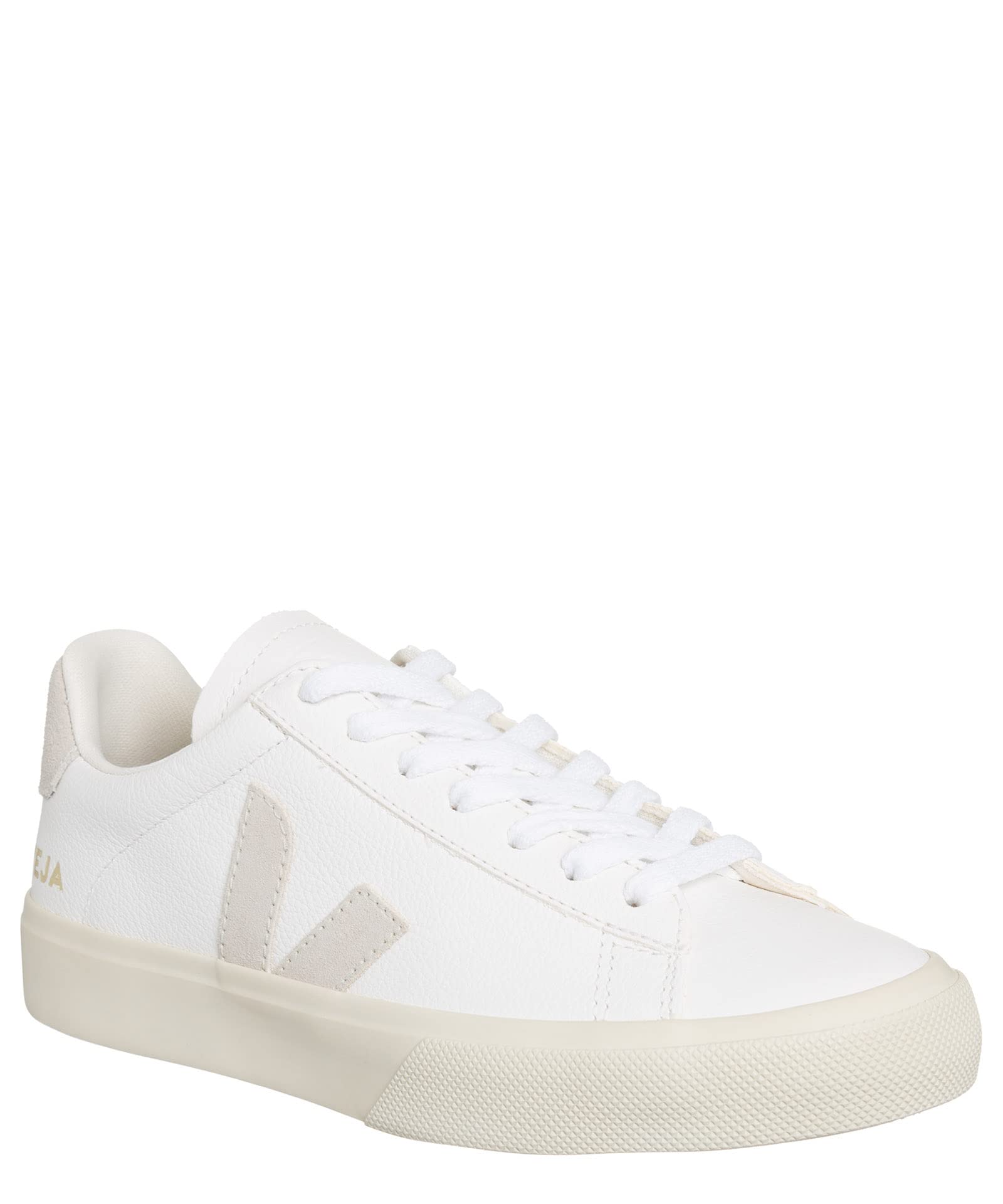 Veja Women's Campo Sneakers - Black & White Leather Sustainable Vegan Sneakers for Casual Wear, Walking & Eco-Friendly Fashion
