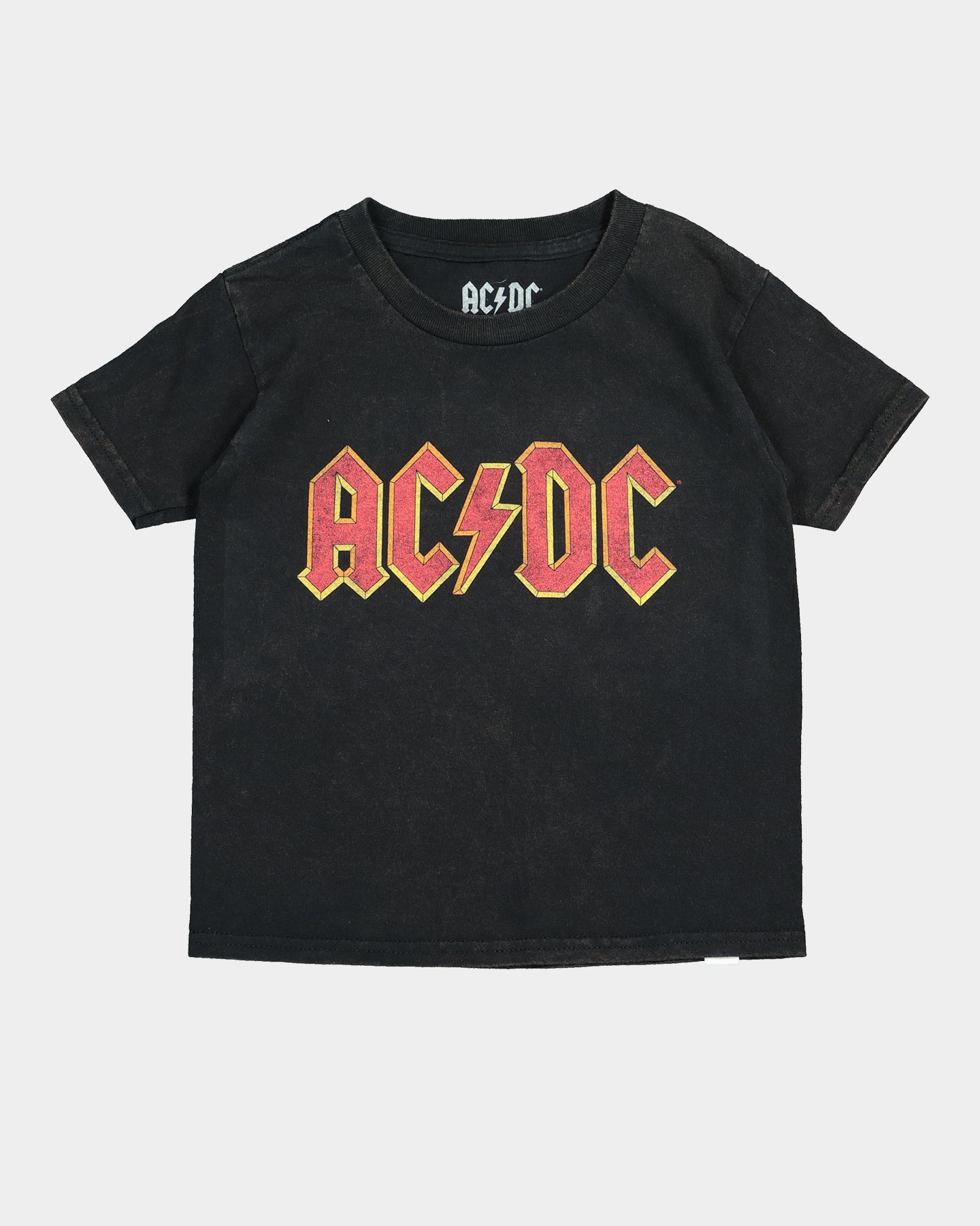 Vintage AC/DC Band Logo Kids T-Shirt - Black Cotton Tee for Rock Music Fans | Perfect for Concerts, School & Casual Wear