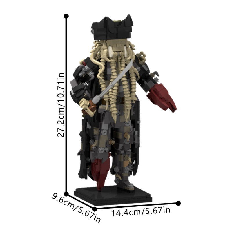 985pcs MOC 205220 Davy Jones Building Blocks Set - Pirates of The Caribbean Collectible Model Kit for Adults & Teens | Perfect for Display, Gifts, and LEGO® Compatible Creations