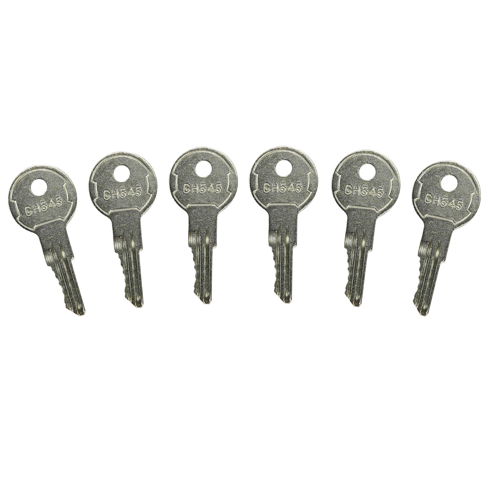 CH545 Keys - 6 Pack Compatible with Truck, Trailer, RV, Camper, Car Hauler, Tool Box & Safety Cabinet Locks - Heavy Duty Paddle Handle Replacement Keys for Outdoor and Storage Security