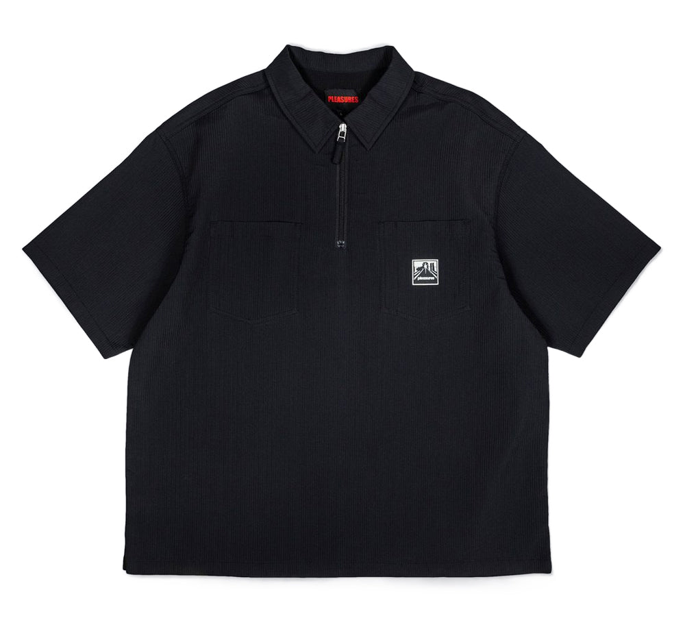 Men's Electron Zip Polo Shirt - Quick-Dry, Breathable Golf & Casual Wear for Outdoor Activities