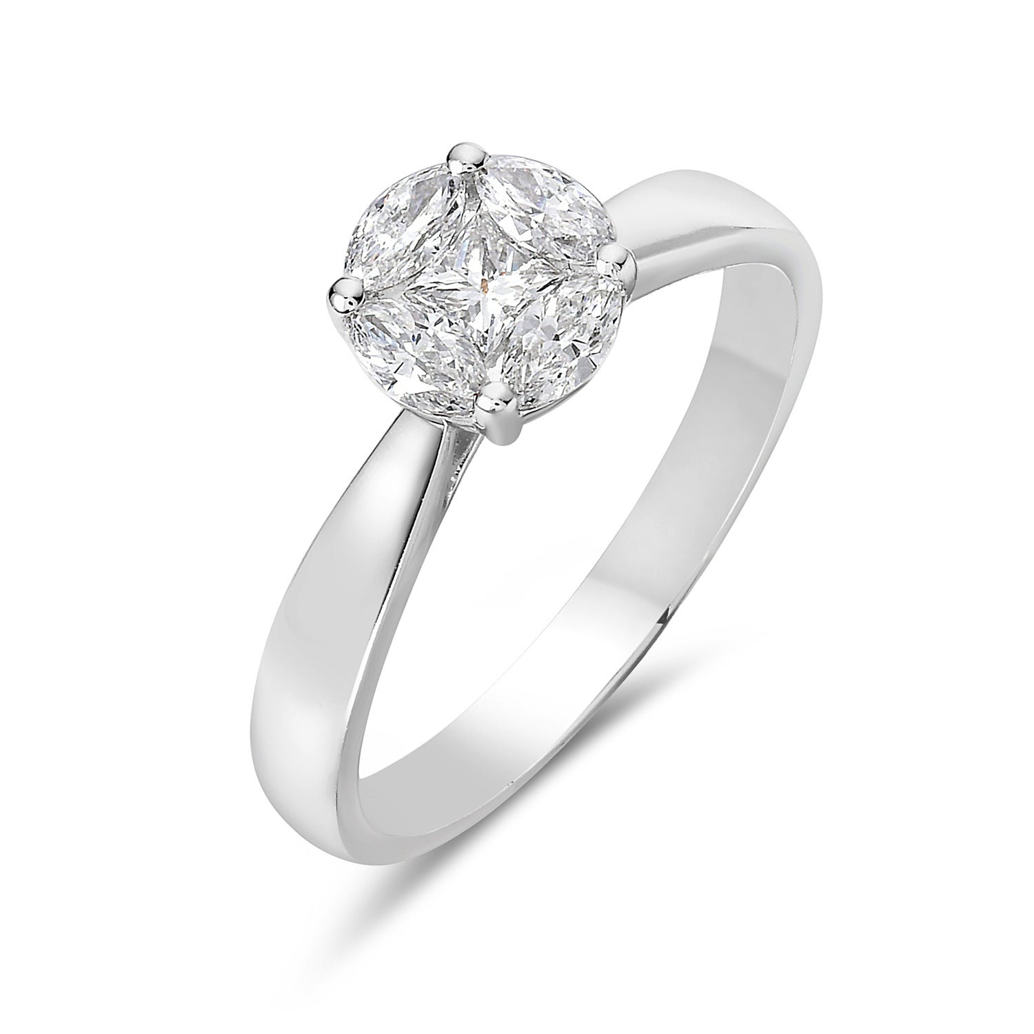 Marquise Cut Diamond Solitaire Ring in 18K White Gold for Women - Perfect for Engagement, Anniversary & Special Occasions