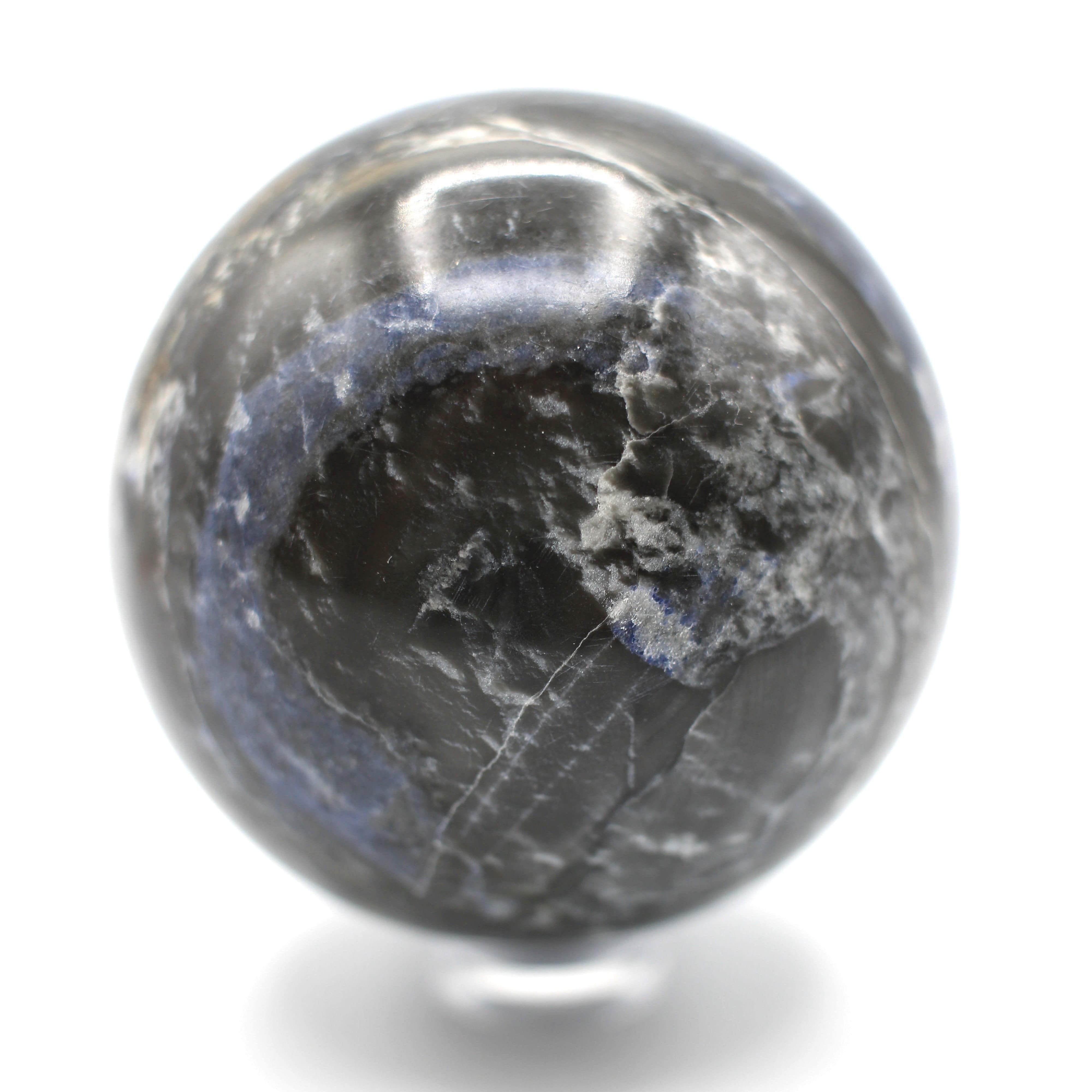 Natural Canadian Sodalite in Matrix Sphere - 57mm Healing Crystal Ball for Meditation, Reiki & Home Decor - Perfect for Energy Work, Chakra Balancing & Spiritual Gifts