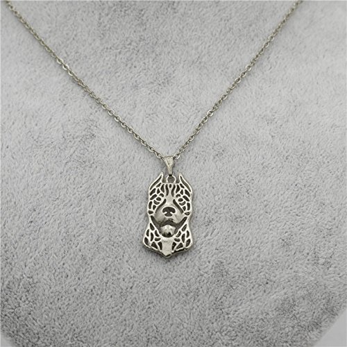 Pitbull Dog Jewelry Set for Women - 925 Sterling Silver Pit Bull Earrings and Necklace with Chain | American Staffordshire Terrier Pendant for Dog Moms | Perfect Gift for Pet Lovers, Dog Birthday, Mother's Day