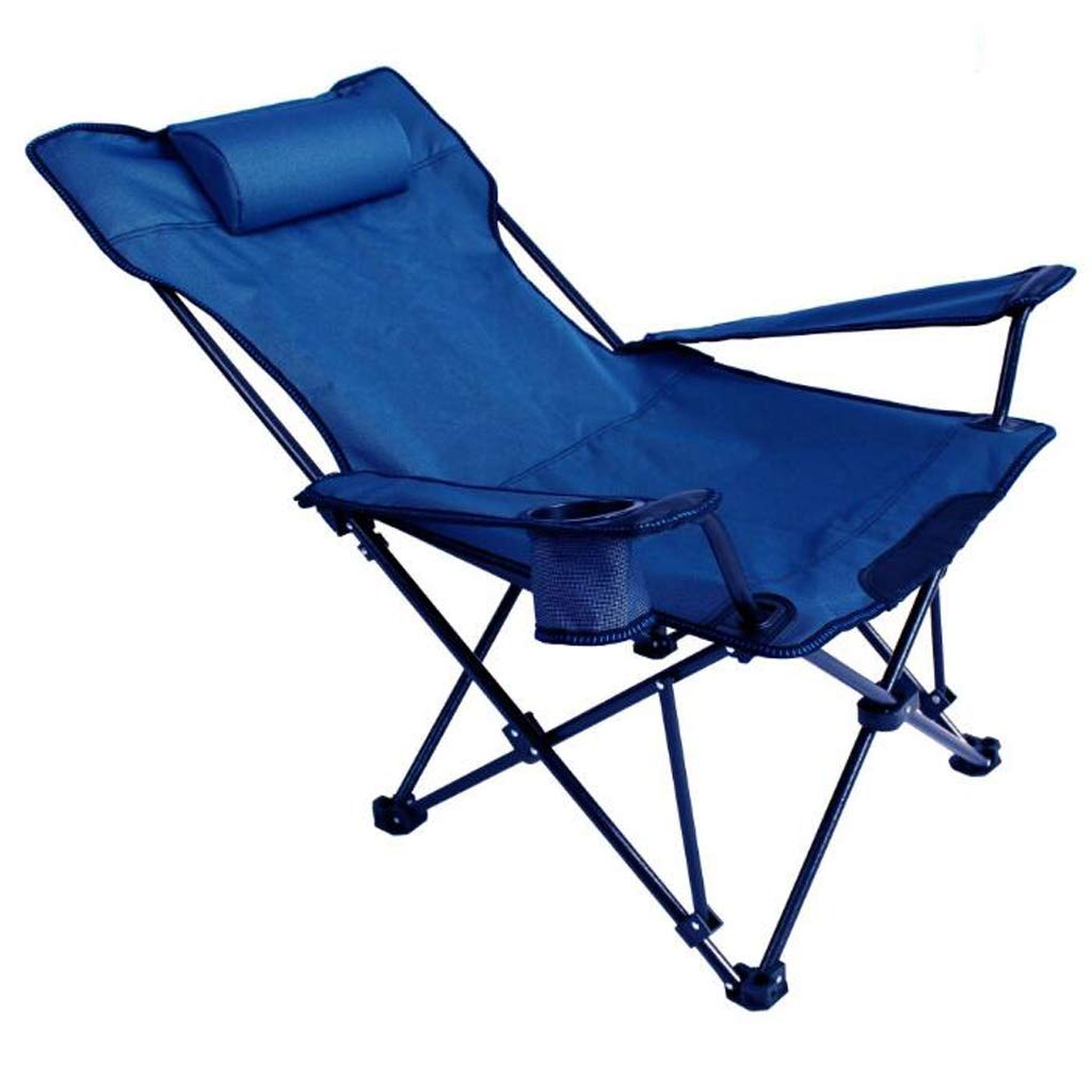 Portable Folding Chair - Lightweight Outdoor Camping Chair with Oxford Fabric & Metal Frame for Beach, Fishing, Picnics, Backyard & Travel (Blue) - Perfect for Camping Trips, Beach Relaxation & Outdoor Events