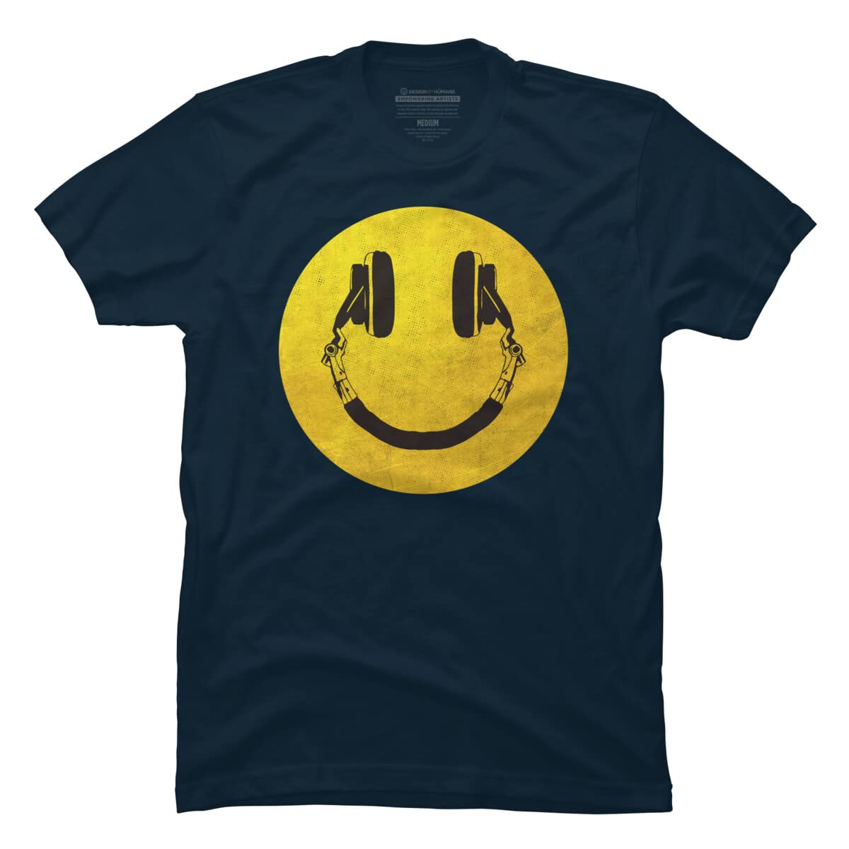 ArtTypeMachine Music Smile Graphic T-Shirt for Men - Cool Band Tee for Concerts, Casual Wear & Music Lovers