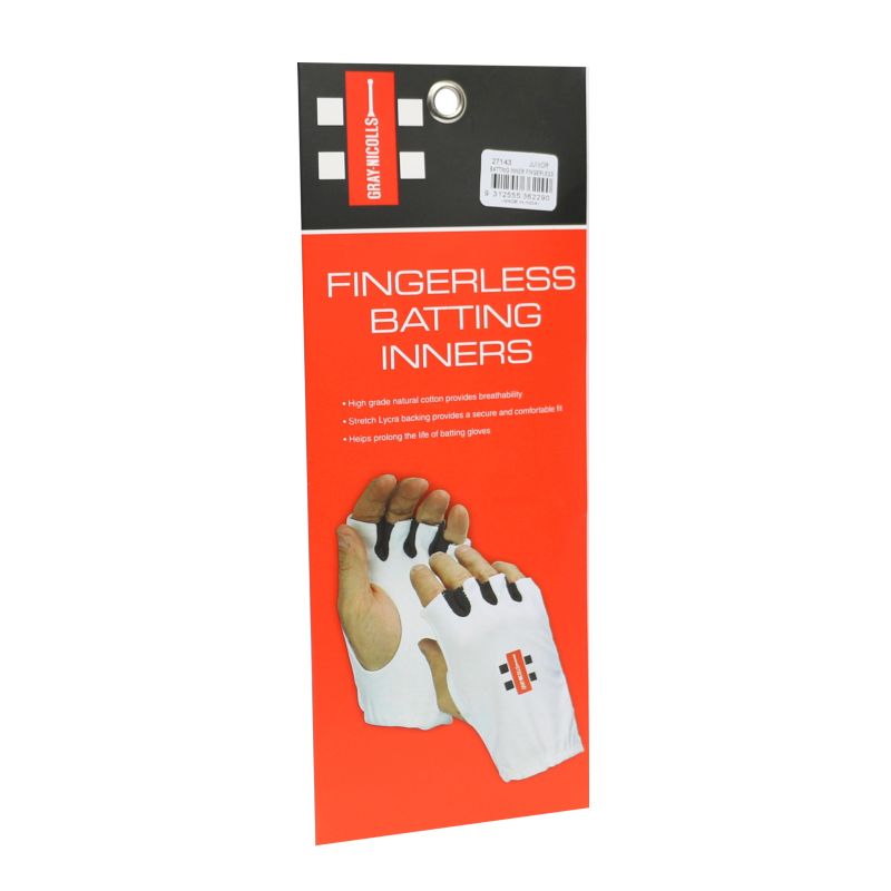 Gray Nicolls Junior Fingerless Batting Gloves - Cricket Training Gear for Kids - Perfect for Practice Sessions & Matches