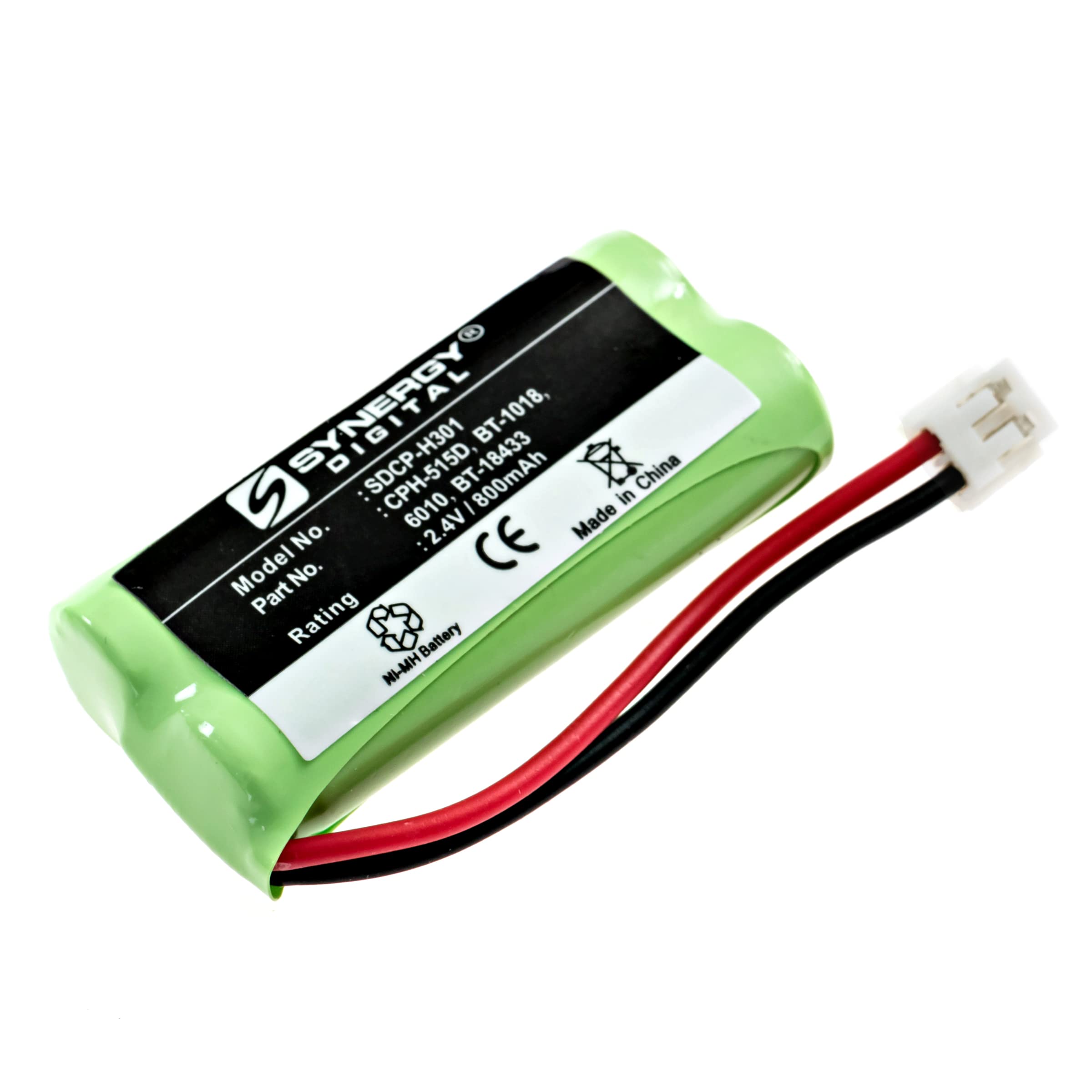 Synergy Digital Cordless Phone Batteries - 3 Pack Ni-MH 2.4V 800mAh Replacement Battery for RCA 2112-1BSGA Phone | Long Lasting Power for Home & Office Use | Compatible with Multiple Cordless Phone Models