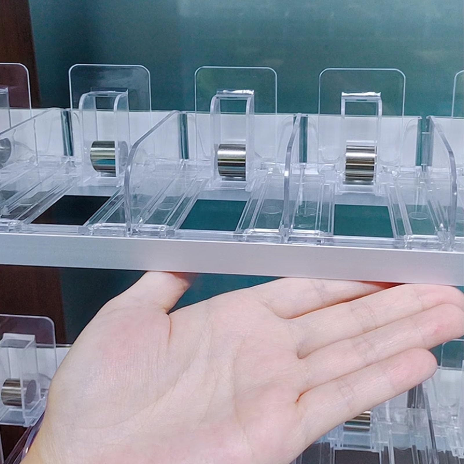 Commercial Acrylic Cigarette Display Stand | Transparent Push Back Shelves for Wraps, Blunts, or Candy | Retail Store Showcase Organizer (61.5x23.2x69cm) | Perfect for Convenience Stores, Smoke Shops & Retail Displays