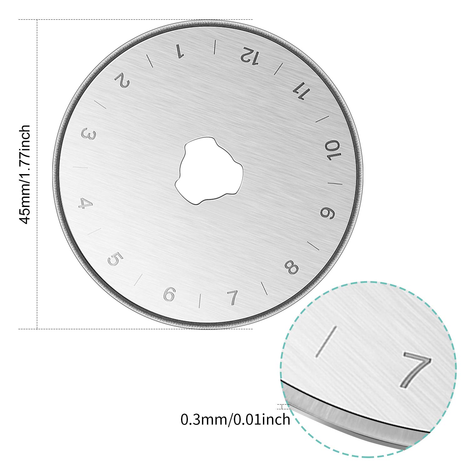 Mudder 30-Pack 45mm Rotary Cutter Replacement Blades - Premium Steel Fabric Cutting Blades for Quilting, Sewing, Scrapbooking & Crafting - Perfect for DIY Projects, Fabric Arts, and Paper Cutting