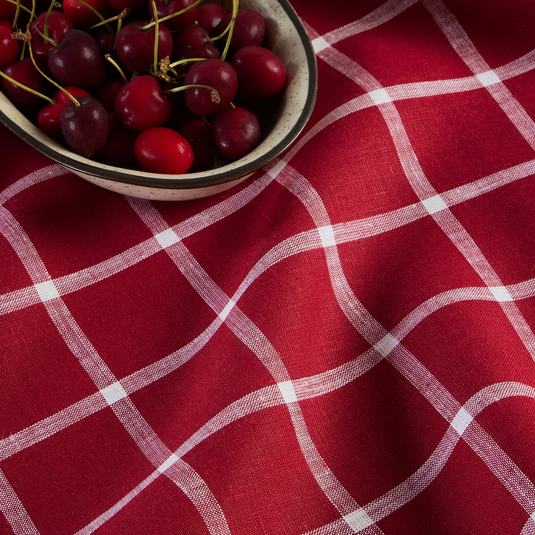 Elegant Windowpane Napkins Set of 4 - Premium Linen Dinner Napkins for Formal Dining, Parties & Holiday Gatherings