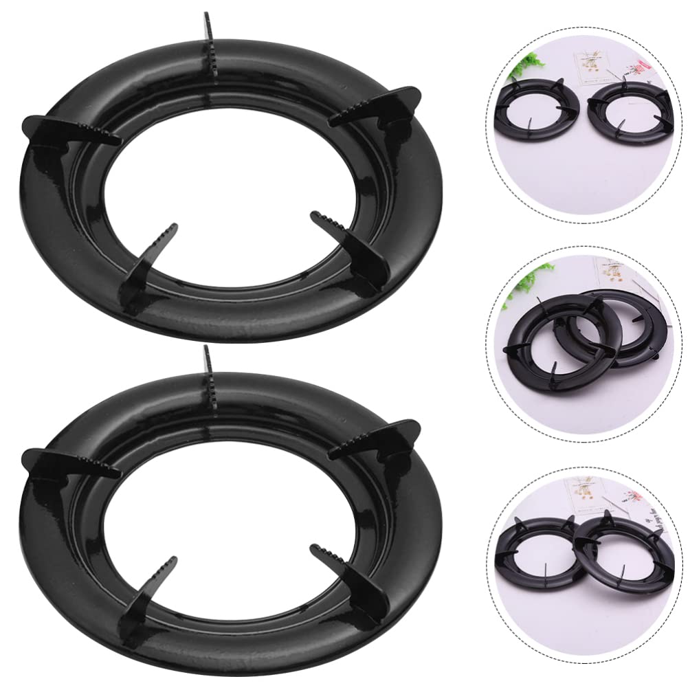 2-Piece Cabilock Wok Support Ring - Heavy Duty Gas Stove Bracket & Pot Stand for Woks, Pans & Cookware - Compatible with Gas Grill, Electric Stove & Kitchen Cooktops - Perfect for Stir-Frying, Deep Frying & Asian Cooking