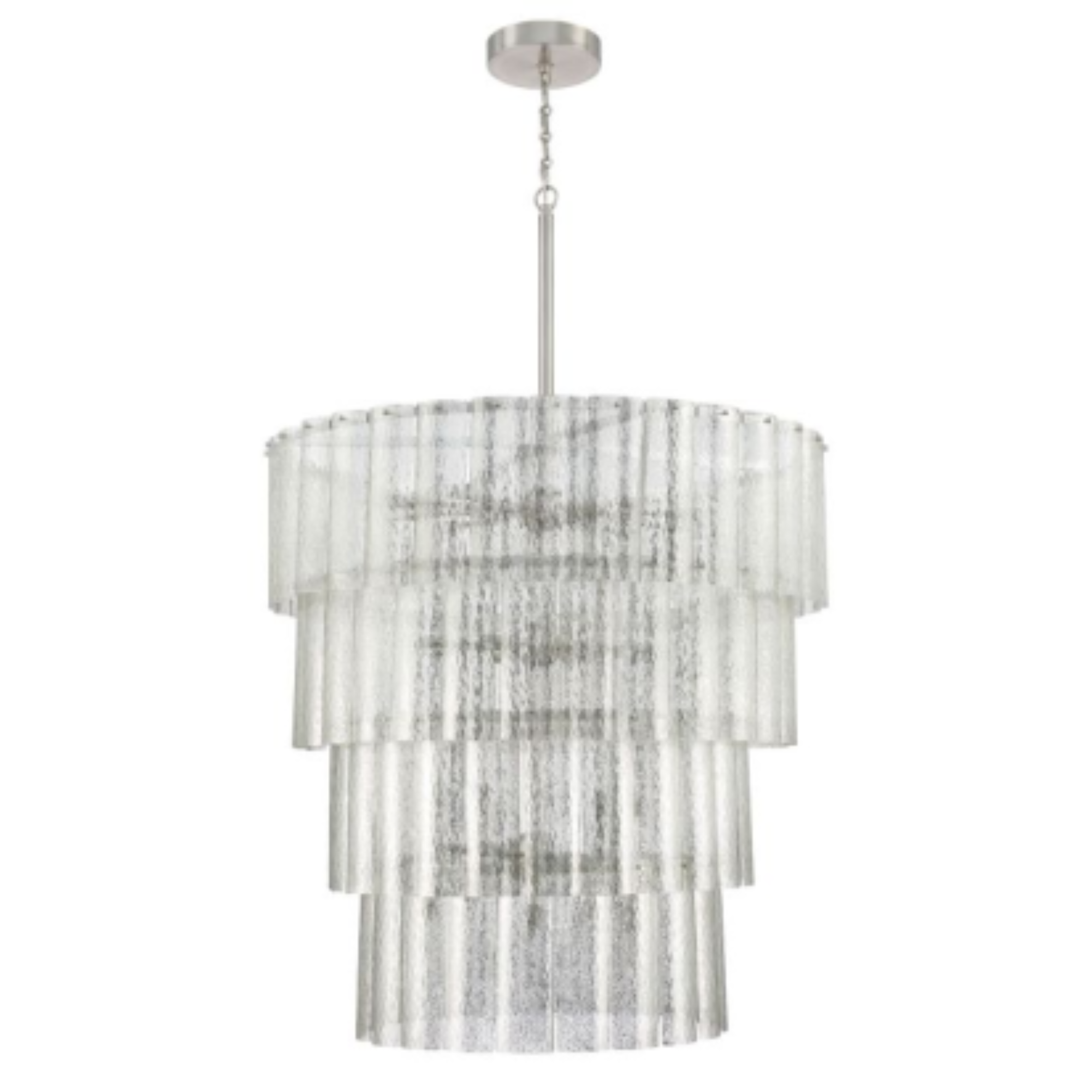 Craftmade Museo 28-Light Chandelier in Brushed Polished Nickel - Elegant Dining Room & Foyer Lighting Fixture for Modern Homes