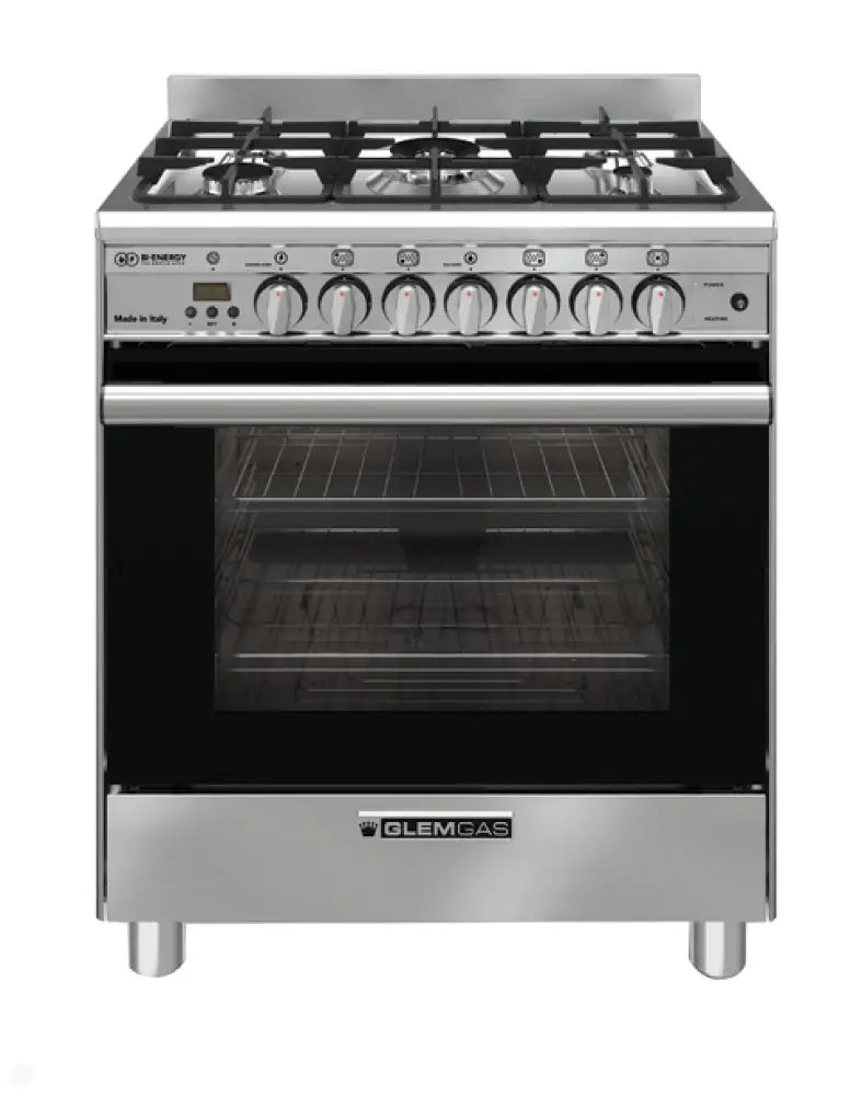 GLEM GB765DOP 70cm Stainless Steel Dual Fuel Gas and Electric Cooktop - Perfect for Home Kitchen, Restaurant & Outdoor Cooking