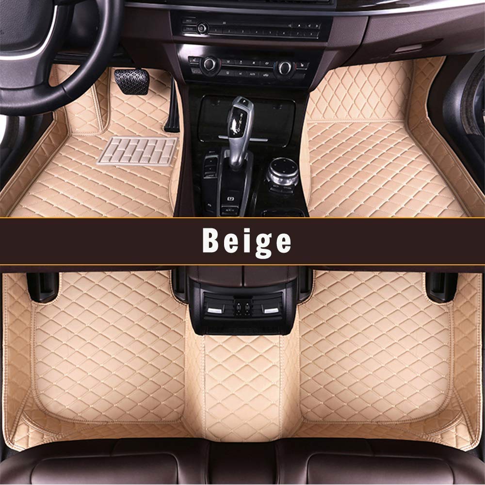 Premium Custom Car Floor Mats for Mercedes Benz S AMG 65 63 L 4MATIC 2-Door (2015-2019) - Full Coverage Leather All-Weather Floor Liners (Beige) - Perfect for Luxury Car Protection & Comfort