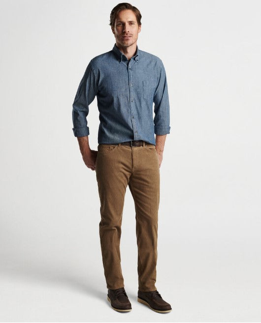 PETER MILLAR Men's Corduroy 5-Pocket Pants - Comfortable Casual Slim Fit Trousers for Work, Travel & Everyday Wear