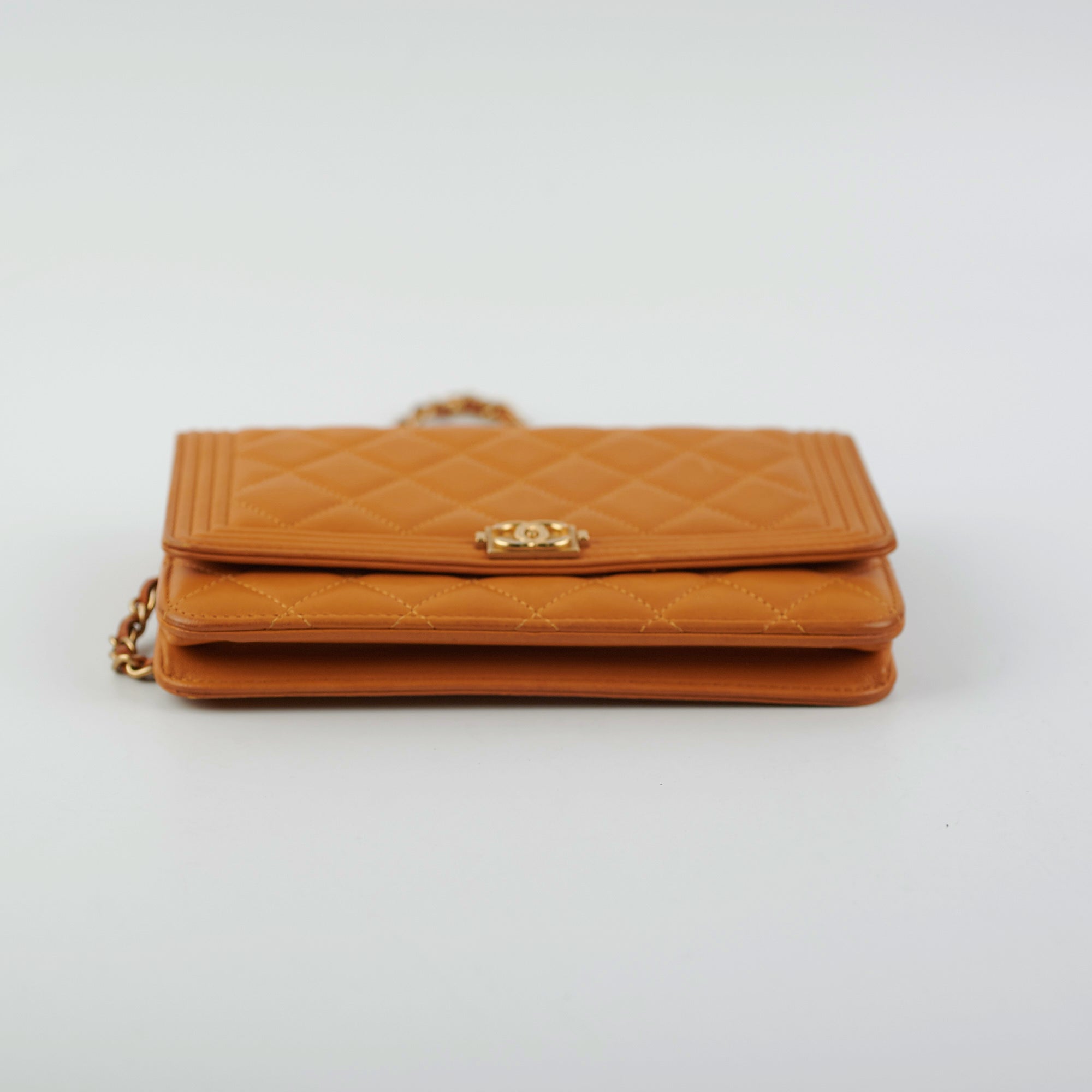 Chanel Boy Wallet On Chain WOC Lambskin Brown Crossbody Bag for Women | Luxury Designer Handbag for Everyday Use & Special Occasions
