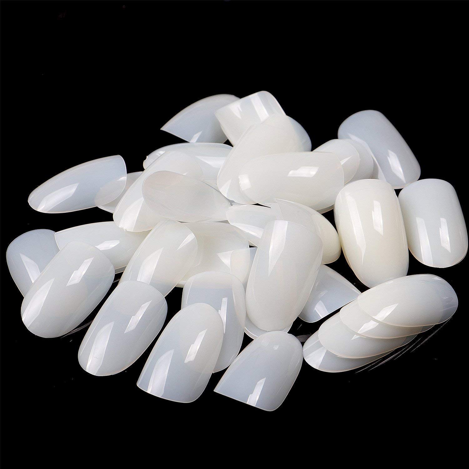 100Pcs Acrylic Fake Nails Set with 3gm Nail Glue - High Quality Artificial Nails for Salon, Home Manicure & Party Nail Art | Easy to Apply & Durable
