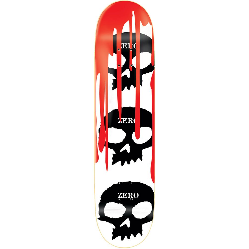 Zero 3 Skull Blood Deck - Premium Skateboard Deck for Street & Park Riding - Gothic Style Skateboard for Teens & Adults - Perfect for Trick Riding & Skate Park Sessions