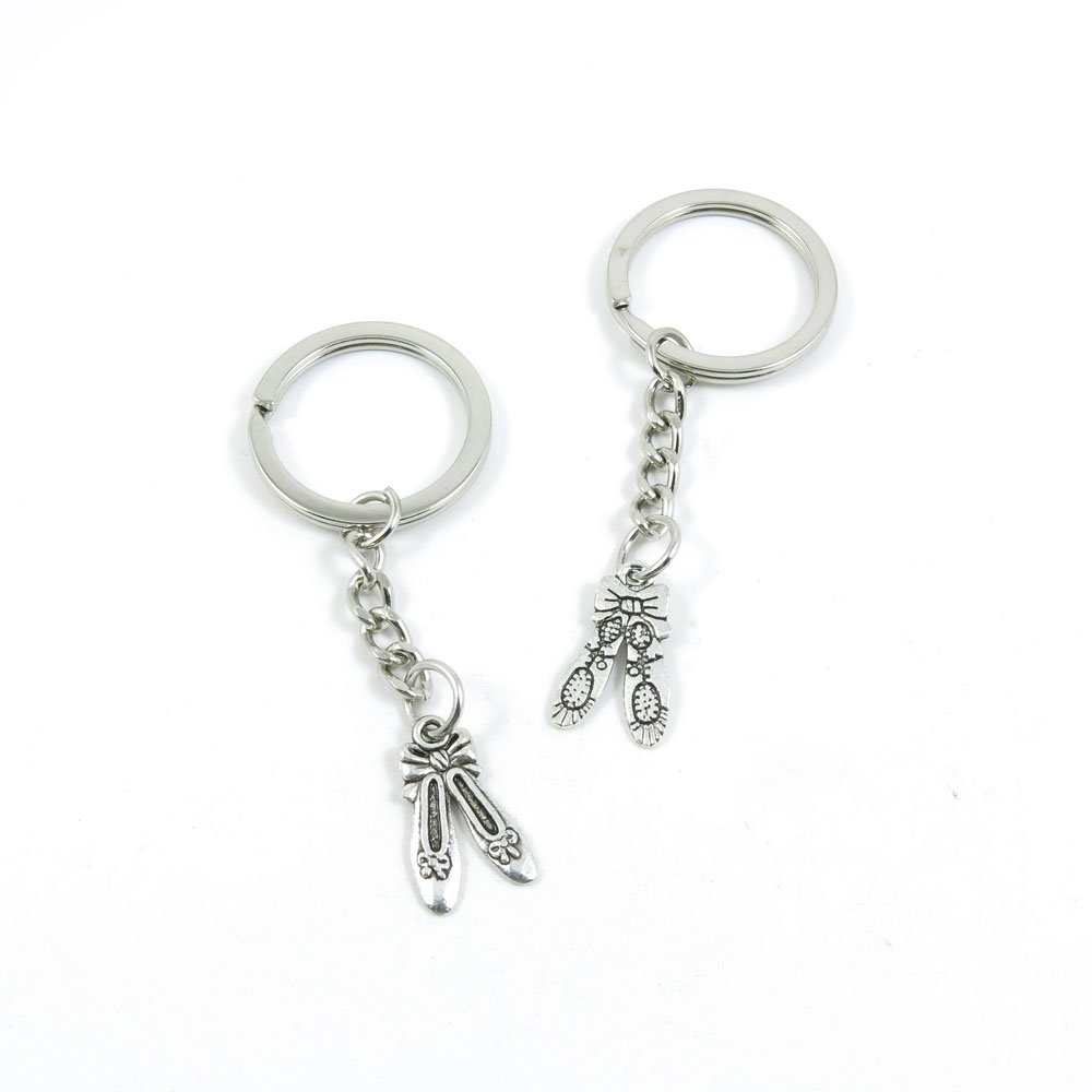280PCS Ballet Shoe Keychains - Bulk Key Rings for Cars, Bags & Gifts - Durable Metal Key Tags with Chains - Perfect for Key Organization, Party Favors & DIY Crafts