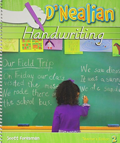 D'Nealian Handwriting 2008 Teacher Edition Grade 2 - Cursive Writing Practice Book for Elementary School Teachers | Classroom Instruction & Homeschooling Resource