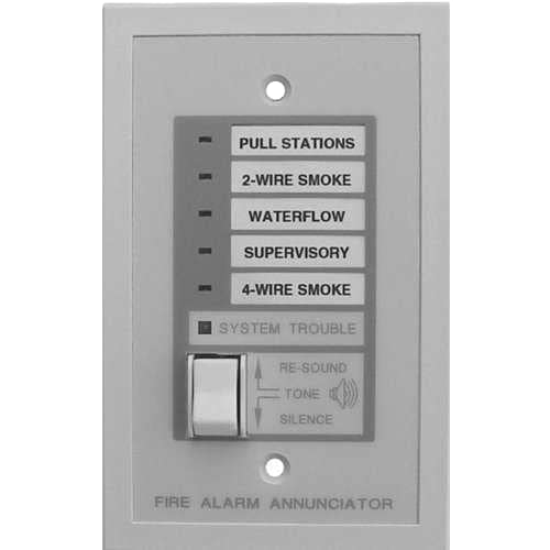 FIRE-LITE RZA-5F - 5 Zone Remote Annunciator Panel for Fire Alarm Systems in Commercial Buildings