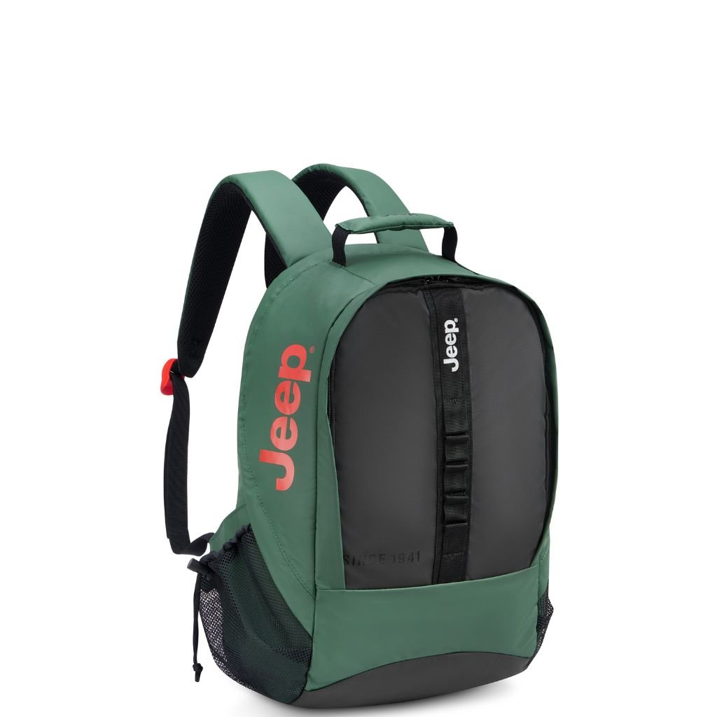 Jeep 15.6 Inch Laptop Backpack - Durable Water-Resistant Green Computer Bag for Men & Women - Perfect for Work, School, Travel & Outdoor Adventures