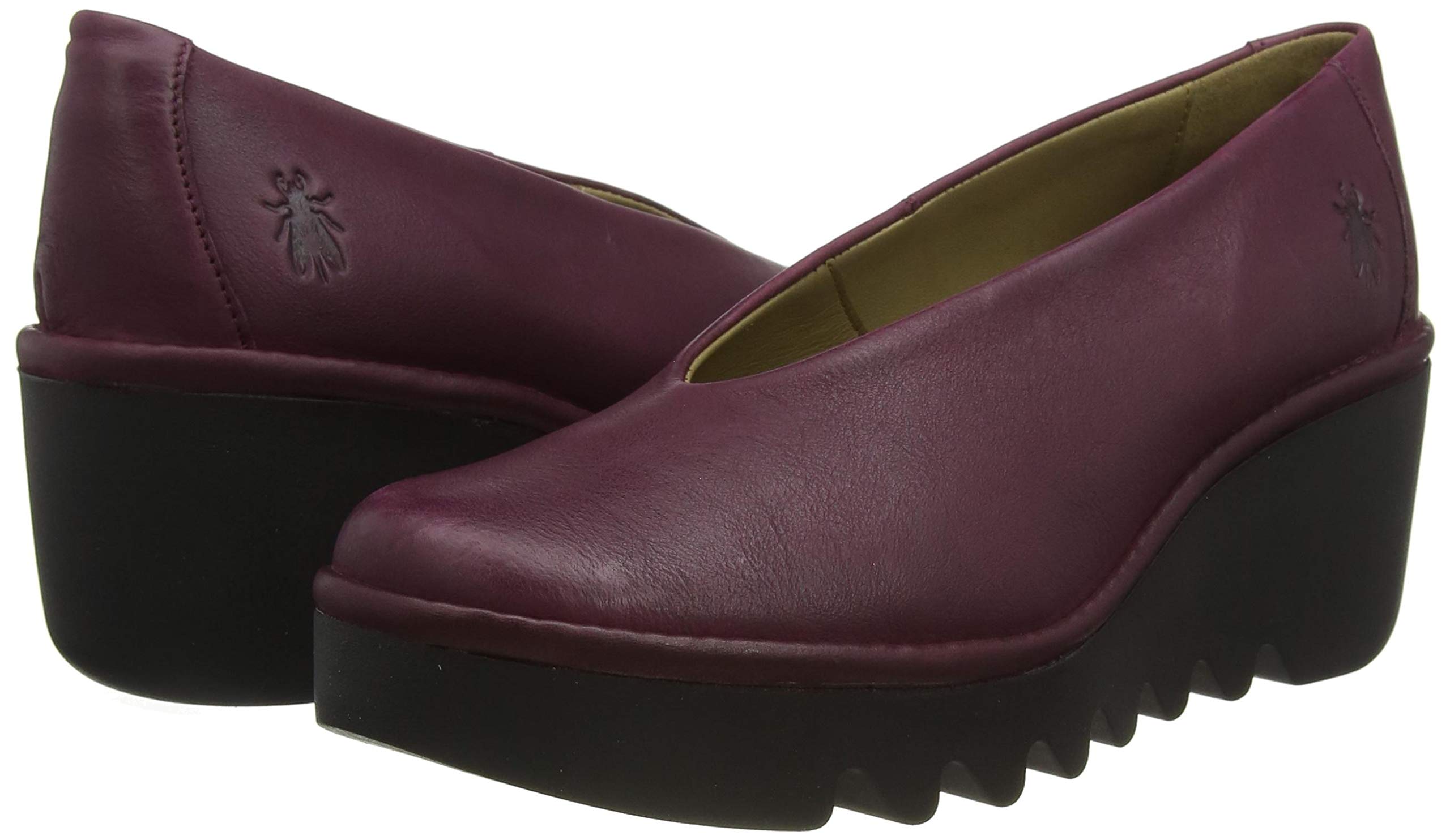FLY London Women's Fashion Chunky Heel Pump Shoes - Stylish Comfort for Office, Party & Everyday Wear