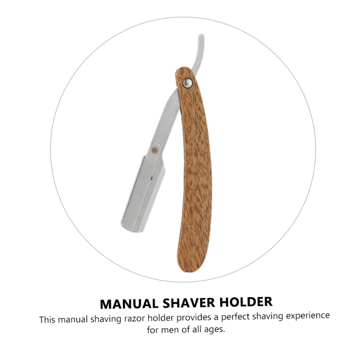 Premium Rosewood Folding Manual Razor Stand for Men | Barber & Salon Shaver Holder | Durable Wooden Razor Organizer (Blade Not Included) | Perfect for Home Grooming, Professional Barbershops & Travel Shaving Kits
