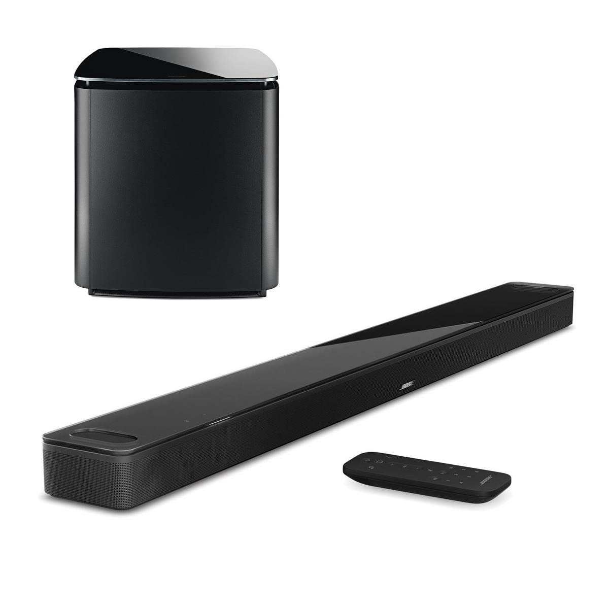 Bose Smart Soundbar 900 with Bass Module 700 - Premium Dolby Atmos Soundbar System with Wireless Subwoofer, Bluetooth & Voice Control (Black) - Perfect for Home Theater, Movie Nights & Music Streaming