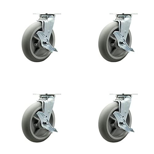 4 Swivel w/4 Brakes & 2 Swivel Locks - 4 PCS