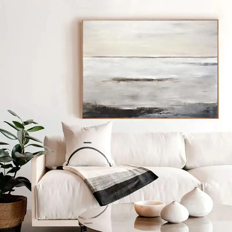 Custom Size Abstract Painting #AB 018 - Handmade Modern Wall Art for Living Room, Bedroom & Office Decor