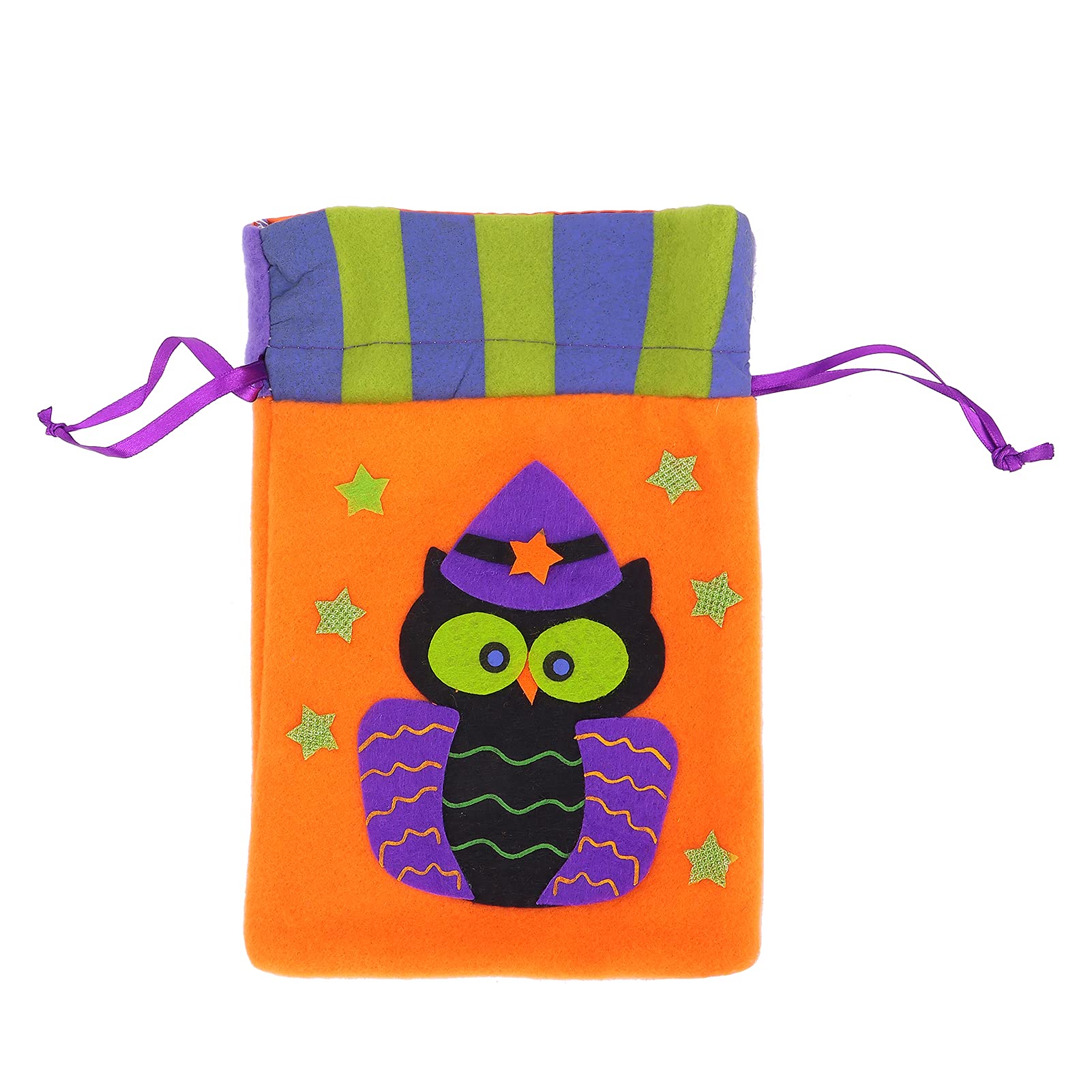 YEmirth Halloween Candy Bag - Felt Pumpkin Trick or Treat Tote with Handle for Kids & Adults | Perfect for Halloween Parties, Costume Events & Trick-or-Treating Fun