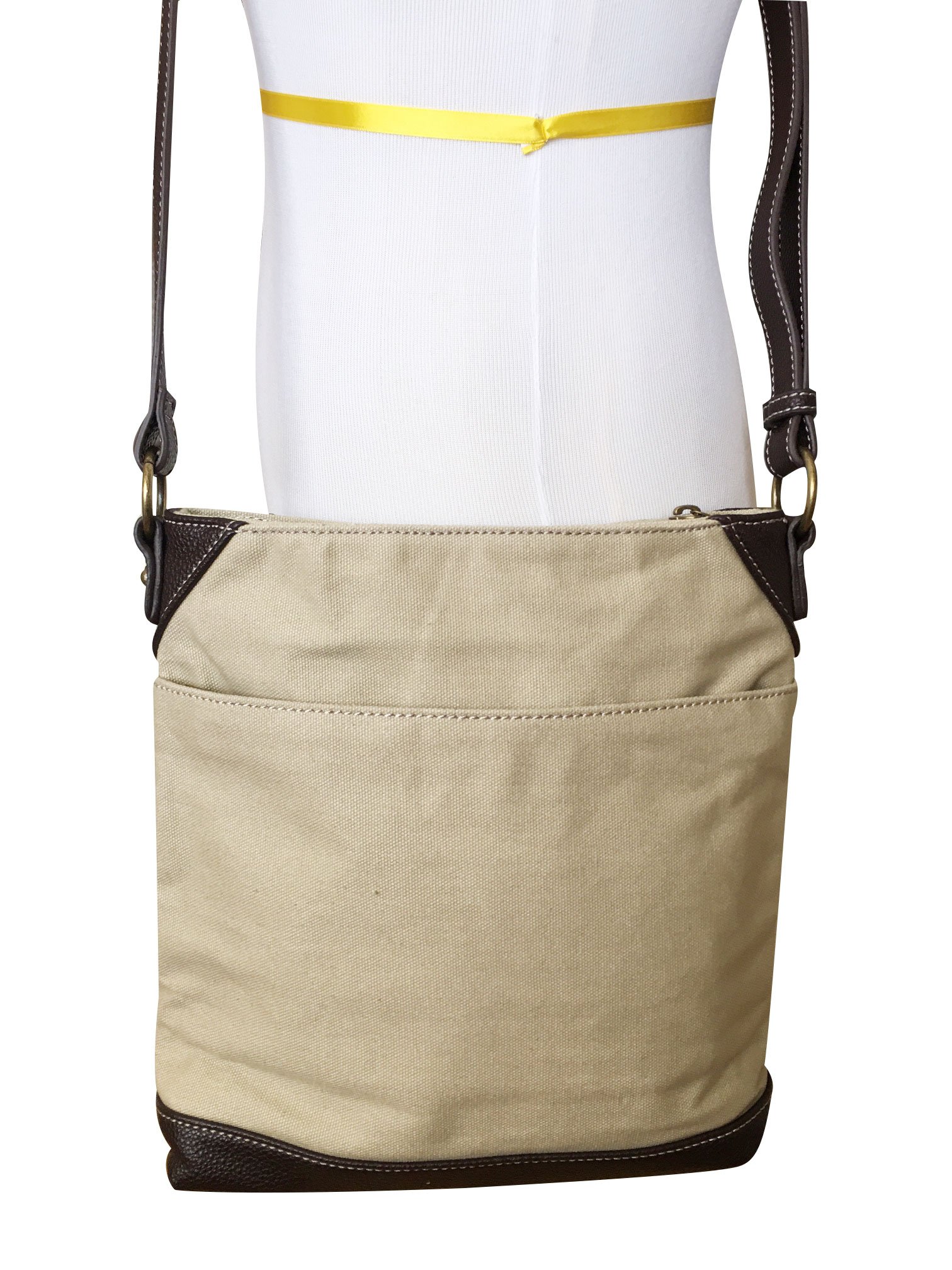 CHALA Women's Canvas Crossbody Purse - Adjustable Strap Mid-Size Shoulder Bag for Everyday Use, Travel & Shopping