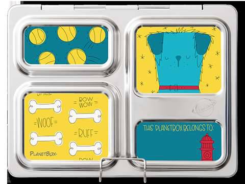 PlanetBox Launch Stainless Steel Lunch Box Magnets - Fun & Durable Refrigerator Magnets for Kids, School, Office & Home Decor