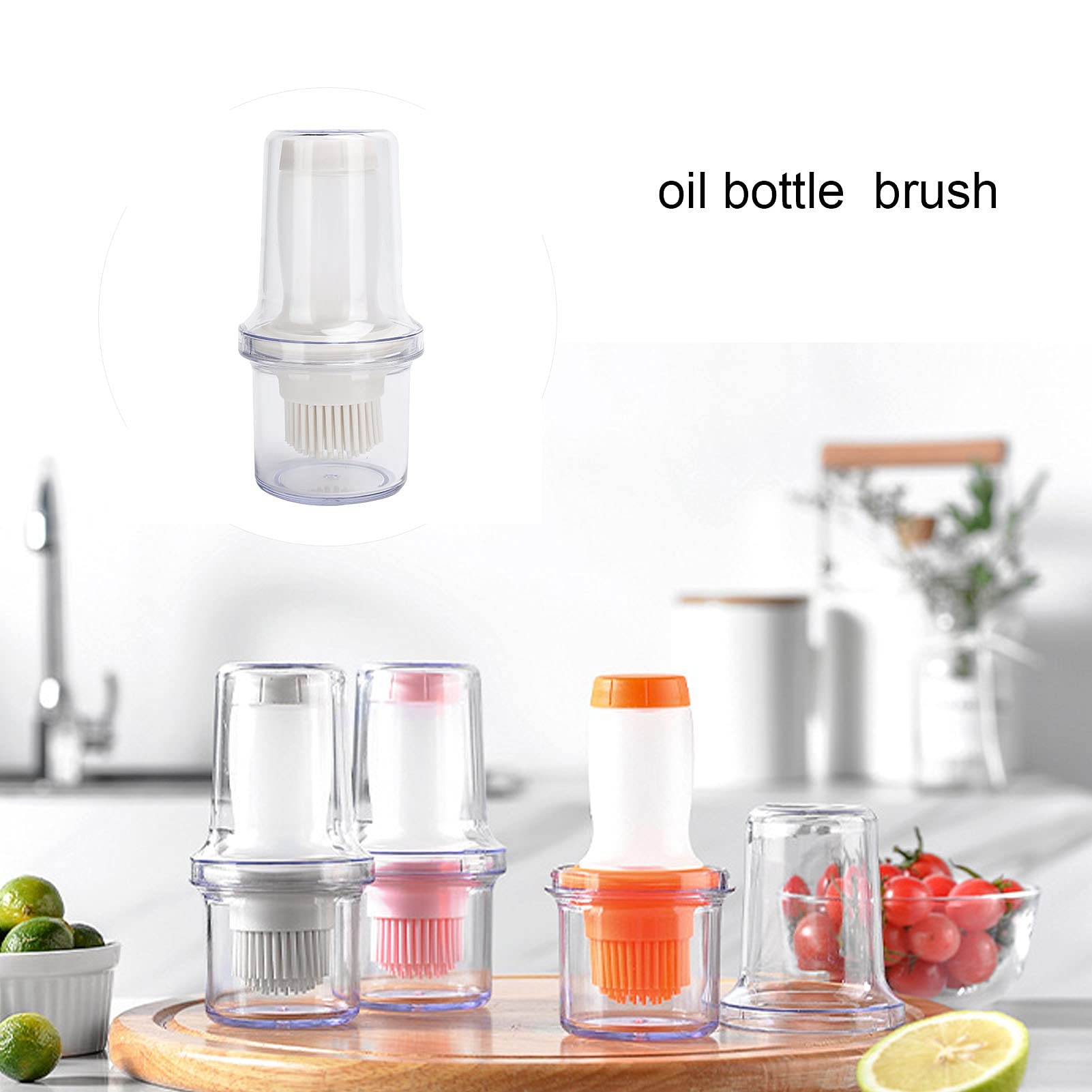 Premium Silicone Oil Dispenser Bottle with Brush - Leak-Proof Kitchen Tool for Cooking, Baking, BBQ & Marinating - Perfect for Grilling, Salad Dressing & Sauce Application