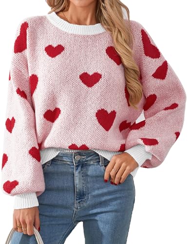 Pink With Red Heart
