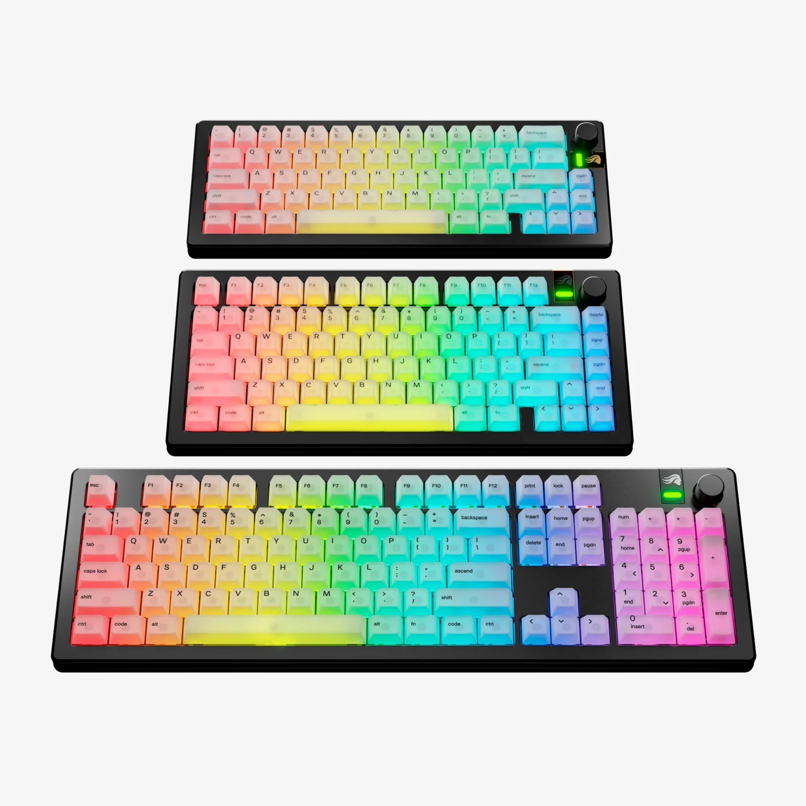 Polychroma V2 RGB Backlit Keycaps for Mechanical Keyboards - Customizable LED Gaming Keycaps for PC, Mac, Laptop (Perfect for Gaming, Typing & Night Use)