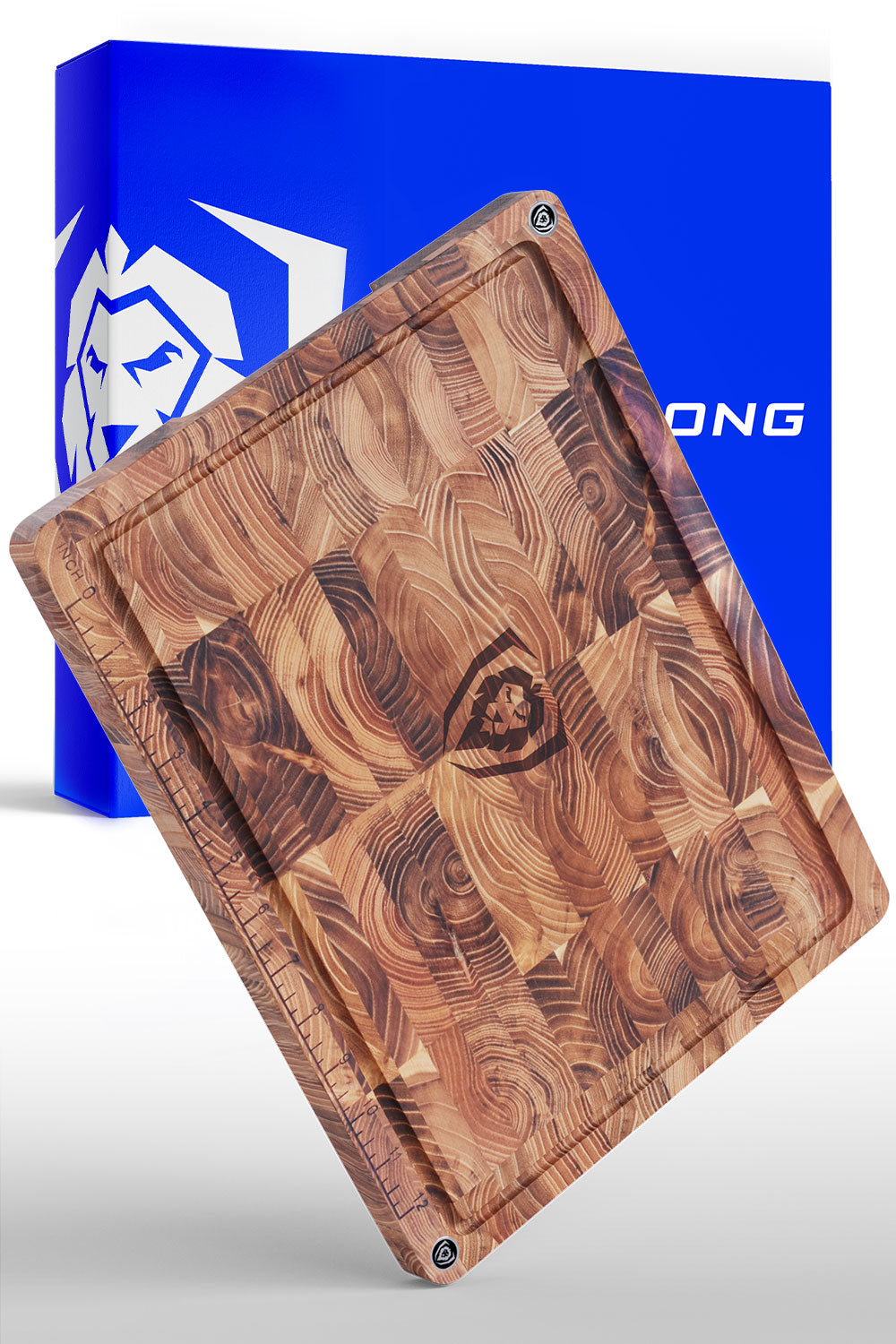 Premium Teak Wood Cutting Board - Medium Size 12x8 Inch - Dalstrong © - Perfect for Kitchen Prep, Charcuterie Boards & Serving Dishes