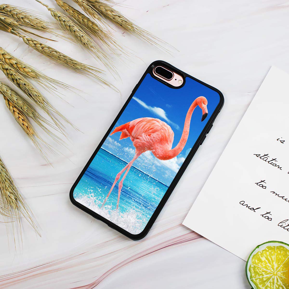 Durable Soft Protective Phone Case for iPhone 8, iPhone 7, iPhone SE 2 (2020) - Blue Sky Flamingo Design | Shockproof Slim Cover for Everyday Use & Travel Protection