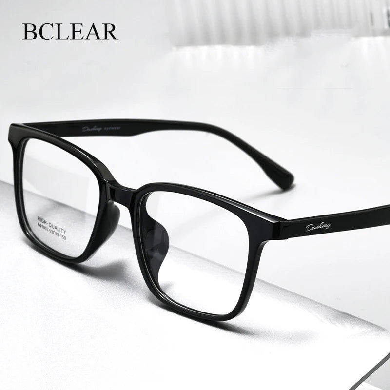 Bclear Unisex Full Rim Square TR90 Titanium Eyeglasses Frame - Lightweight & Durable for Men & Women - Perfect for Reading, Work & Everyday Wear (Model 541003)